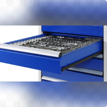 Slika MIZA DELOVNA 1500X700MM NAST. VIŠINA 840-1040MM, RAL7035/RAL5010 (1X PREDAL + 1X