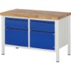 MIZA DELOVNA 1250X700MM NAST. VIŠINA 840-1040MM, RAL7035/RAL5010 (2X PREDAL + 2X