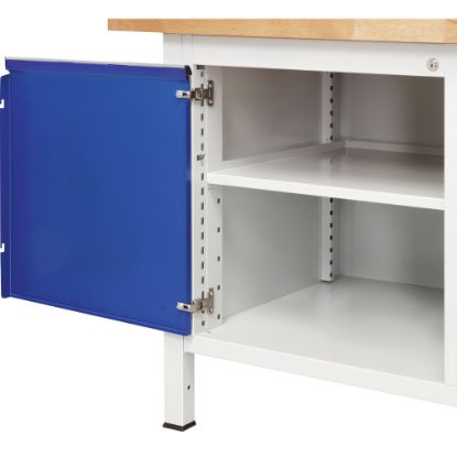 Slika MIZA DELOVNA 1250X700MM NAST. VIŠINA 840-1040MM, RAL7035/RAL5010 (2X PREDAL + 2X