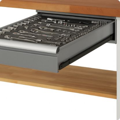 Slika MIZA DELOVNA 1500X700MM NAST. VIŠINA 790-1140MM, RAL7035/RAL7016 (1X PREDAL + PO