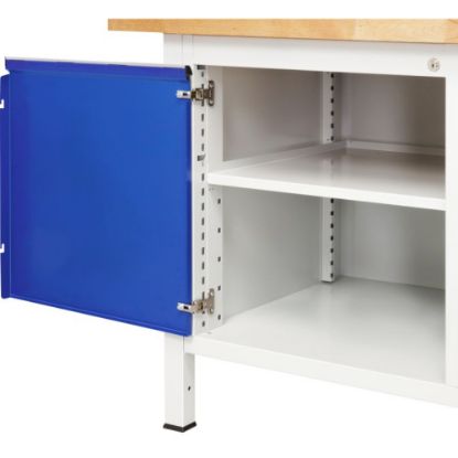 Slika MIZA DELOVNA 1500X700MM NAST. VIŠINA 840-1040MM, RAL7035/RAL5010 (2X PREDAL + 2X