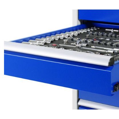 Slika MIZA DELOVNA 1250X700MM NAST. VIŠINA 840-1040MM, RAL7035/RAL5010 (3X PREDAL + 1X