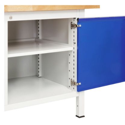 Slika MIZA DELOVNA 1250X700MM NAST. VIŠINA 840-1040MM, RAL7035/RAL5010 (3X PREDAL + 1X