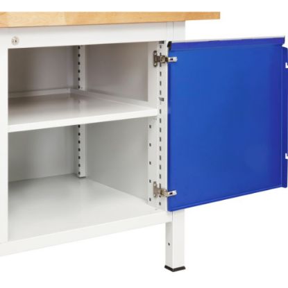 Slika MIZA DELOVNA 1500X700MM NAST. VIŠINA 840-1040MM, RAL7035/RAL5010 (3X PREDAL + 1X