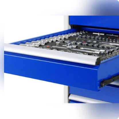 Slika MIZA DELOVNA 1500X700MM NAST. VIŠINA 840-1040MM, RAL7035/RAL5010 (3X PREDAL + 1X