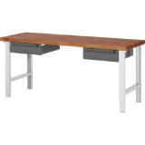 Slika MIZA DELOVNA 2000X700MM NAST. VIŠINA 790-1140MM, RAL7035/RAL7016 (2X PREDAL) RAU