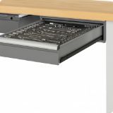 Slika MIZA DELOVNA 1500X700MM NAST. VIŠINA 790-1140MM, RAL7035/RAL7016 (2X PREDAL + PO