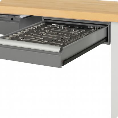 Slika MIZA DELOVNA 1500X700MM NAST. VIŠINA 790-1140MM, RAL7035/RAL7016 (2X PREDAL + PO