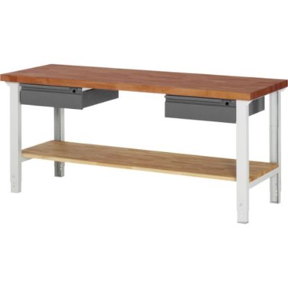 Slika MIZA DELOVNA 2000X700MM NAST. VIŠINA 790-1140MM, RAL7035/RAL7016 (2X PREDAL + PO