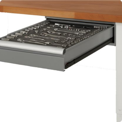 Slika MIZA DELOVNA 2000X700MM NAST. VIŠINA 790-1140MM, RAL7035/RAL7016 (2X PREDAL + PO