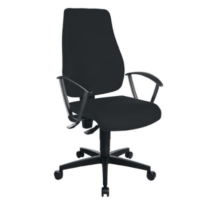 Slika STOL PISARNIŠKI 480x480x580mm z DVIŽNIM MEHANIZMOM - črne barve