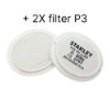MASKA POLOBRAZNA, 2X FILTER P3,VEL.M/L,  EN140:1998
