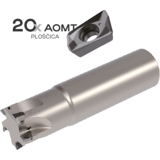 Garniture: Rezkalna glava ASM90 z notranjim hlajenjem + 20x ploščica AOMT