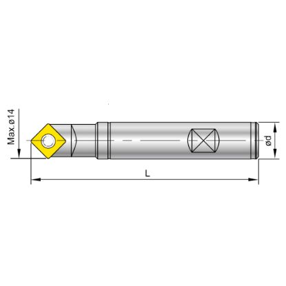Slika NC-SVEDER ZA NAVRTANJE 90° D16,0mm L=100mm /00-99616-14