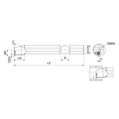 Slika Držalo notranje za zarezovanje - ravno, tipa ATGIR/L, Achteck