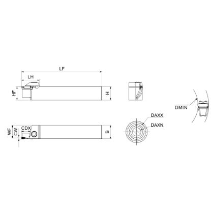 Slika Držalo zunanje za zarezovanje, čelno, tipa ATSFR/L, ATSFR/L_2020-3232_3T-8T