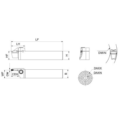 Slika Držalo zunanje za zarezovanje, čelno, tipa ATSFR/L-OB, ATSFR/L_2020-3232_3T-8T_-