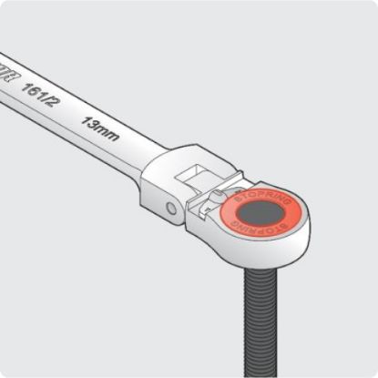 Slika Ključ viličasto obročni, z ragljo, z zglobom, 161/2, Unior