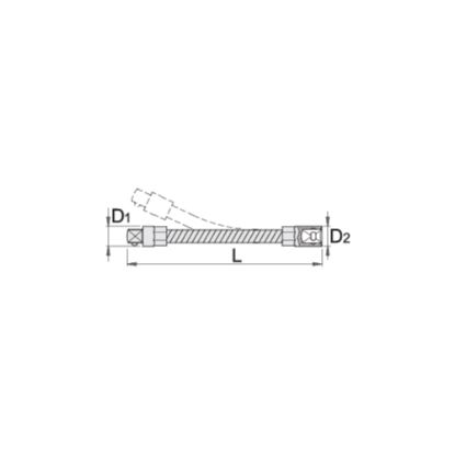 Slika PODALJŠEK 1/4", GIBLJIV 1/4" X 150