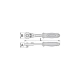Slika RAGLJA DVOSMERNA 1/2" 260 Art.190.1/1ABI