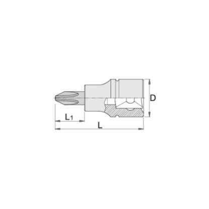 Slika Nastavek vijačni 3/8" križni, 236/2PH, Unior