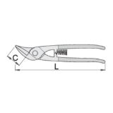 Slika ŠKARJE ZA PLOČEVINO IDEAL Art.568L/7P dolžine 250mm