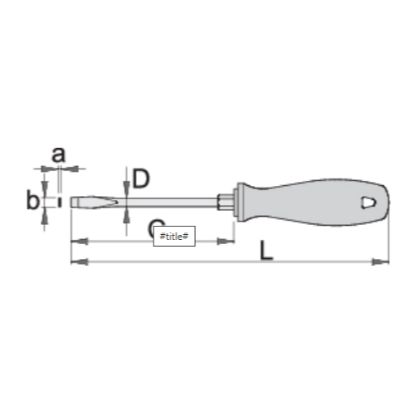 Slika Izvijač ploščati CR, s šestkotnim nastavkom, 600CR, Unior