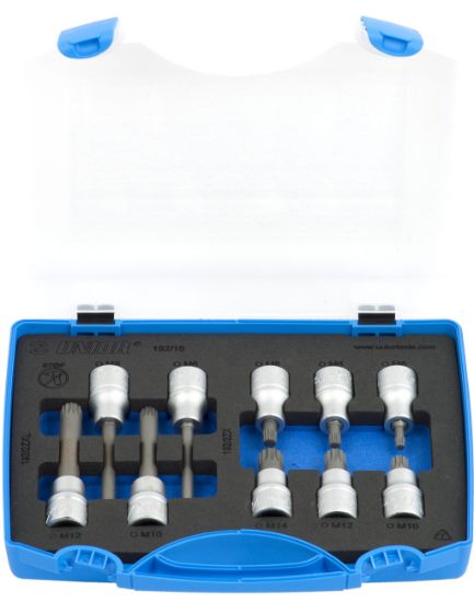 GARNITURA VIJAČNIH NASTAVKOV 1/2" V PLASTIČNI KASETI /10