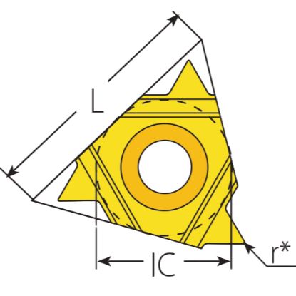 Slika Ploščice navojne rezkalne 60 TM tipa A