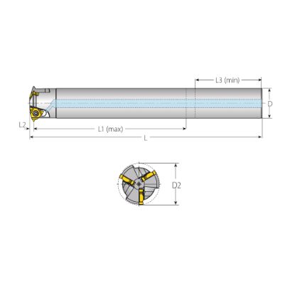 Slika Rezkar palični navojni za ploščice tipa A