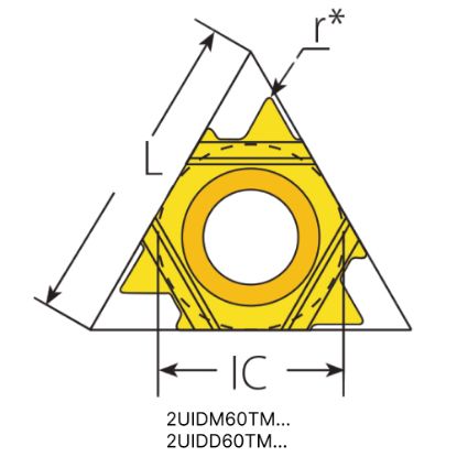 Slika Ploščice navojne rezkalne 60 TM tipa U