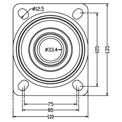 Slika Kolo transportno gibljivo z zračnico in zavoro