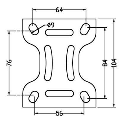 Slika Kolo transportno fiksno, iz umetne mase, bele barve