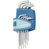 Slika KLJUC TORX KOTNI V 9-DELNI GARNITURI V KROGELNO GLAVO,  TX9-TX45 - TECWERK