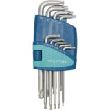 Slika KLJUC TORX KOTNI V 9-DELNI GARNITURI V KROGELNO GLAVO,  TX9-TX45 - TECWERK