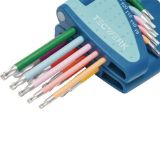 Slika KLJUC TORX KOTNI BARVNI V 9-DELNI GARNITURI,  TX9-TX45 - TECWERK