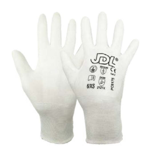 Rokavice ESD za fina montažna dela, bele, PC8175-18