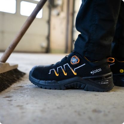 Slika 9995, VEL.44, ČEVELJ DELOVNI, NIZEK, ČRNO/RUMENE BARVE, S3 SRC, EXALTER, JALAS