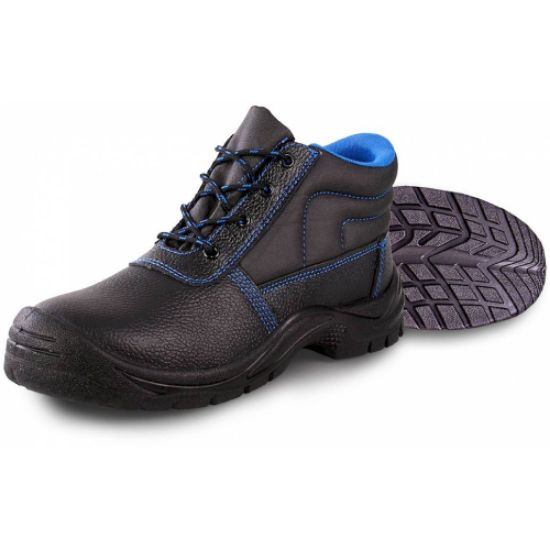 Čevelj delovni visoki z jekleno kapico S3, usnjen, Leon