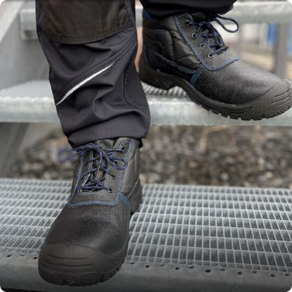 Slika Čevelj delovni visoki z jekleno kapico S3, usnjen, Leon