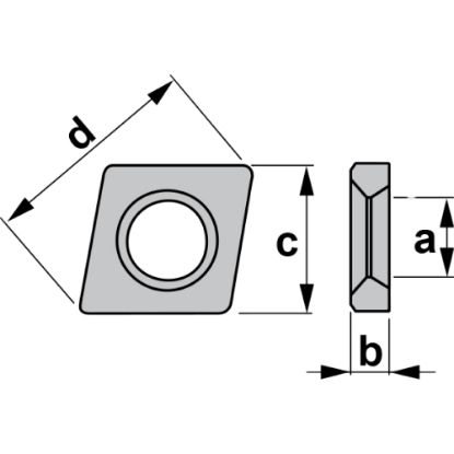 Slika Ploščica podložna romb 80° za CN
