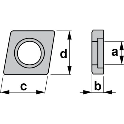 Slika Ploščica podložna romb 80°