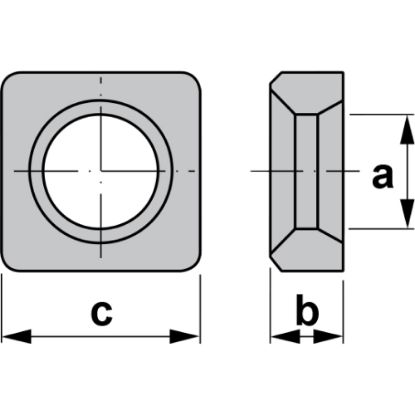 Slika Ploščica podložna kvadratna za SN