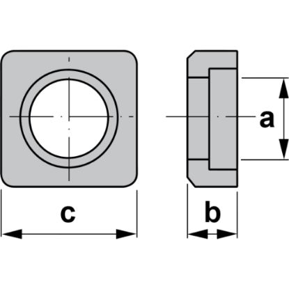 Slika Ploščica podložna kvadratna za SC