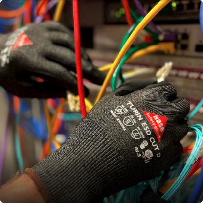 Slika Rokavice protiurezne Turin ESD Cut D, črne barve, Hase 508245