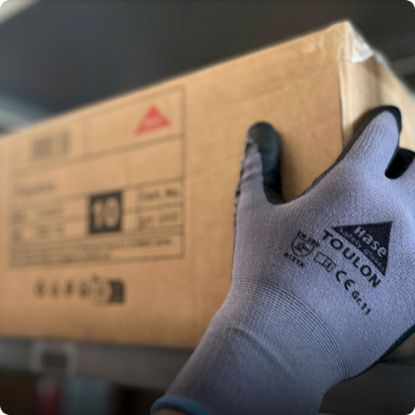 Slika Rokavice večnamenske Toulon s prevleko iz nitrilne pene, sivo-črne, Hase 508681