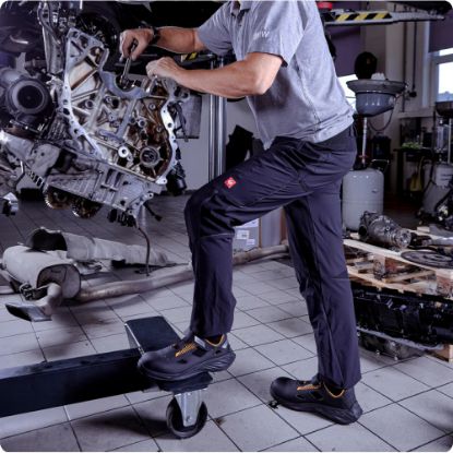 Slika Delovni sandal s kapico, S1, ARYA, črno-oranžen