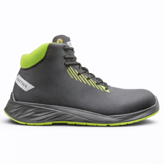 Delovni čevelj s kapico, S3, ARYON, črno-zelen
