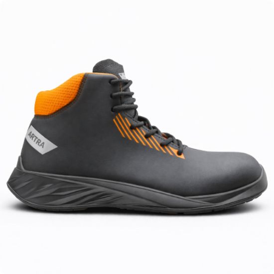 Delovni čevelj s kapico, S3, ARYON, črno-oranžen
