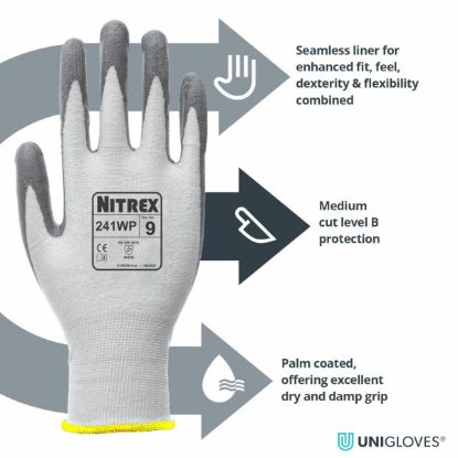 Slika Rokavice protiurezne CUT B, s prevleko PU, NITREX 241WP